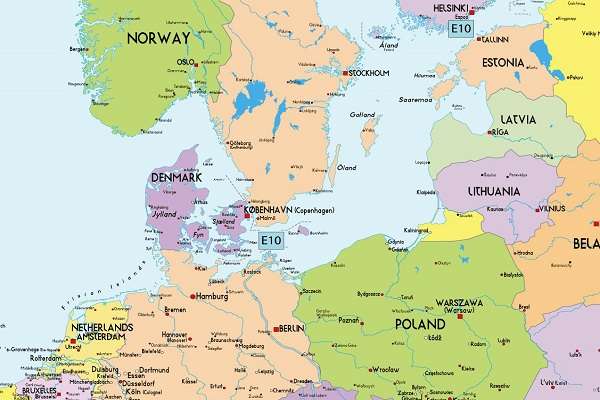 Новая карта Северной Европы