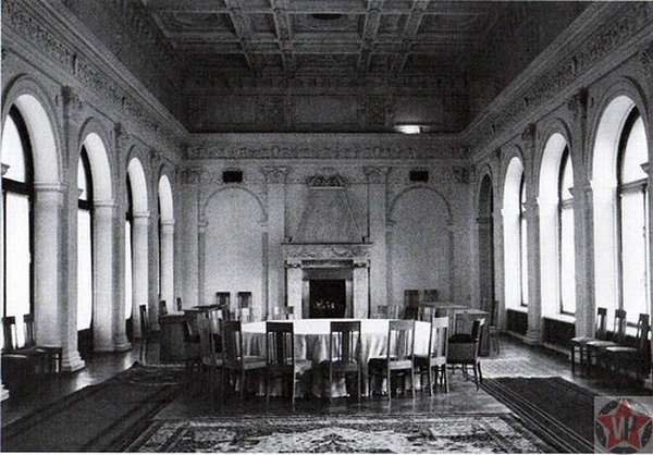 Ливадийский дворец во время Ялтинской конференции внутри.