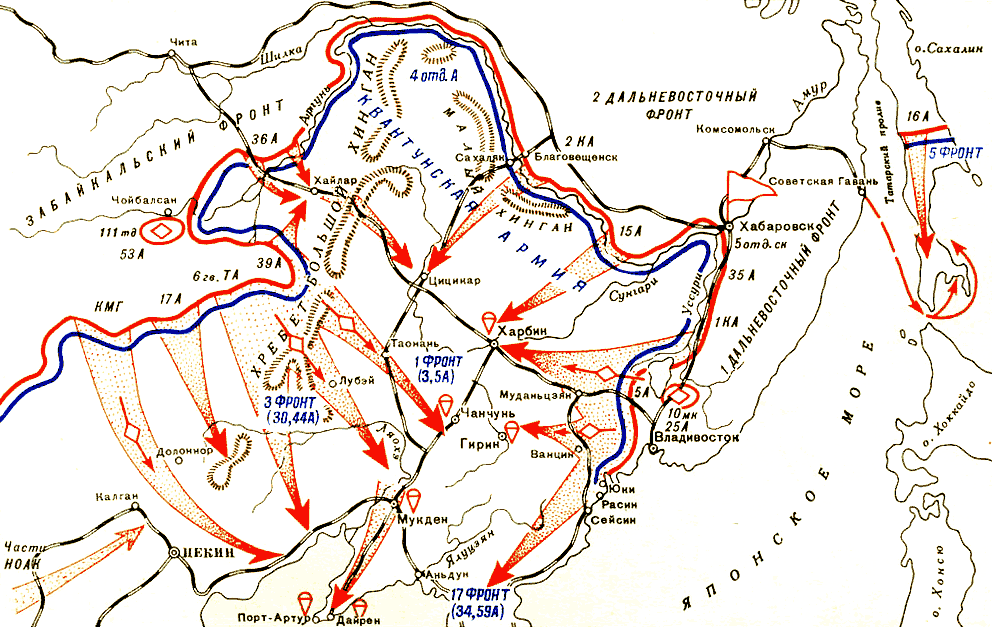 Карта советско-японской войны