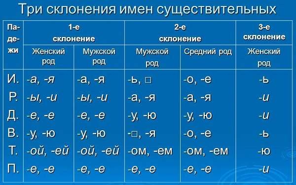 Род имен существительных в русском языке