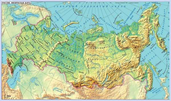 карта россии европейская часть