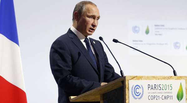 Выступление В. Путина на саммите по климату в Париже