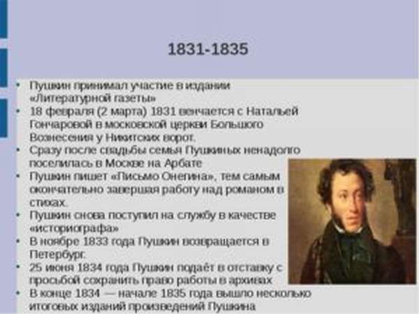 жизнь и творчество пушкина