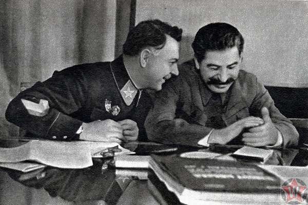 Ворошилов с Иосифом Сталиным